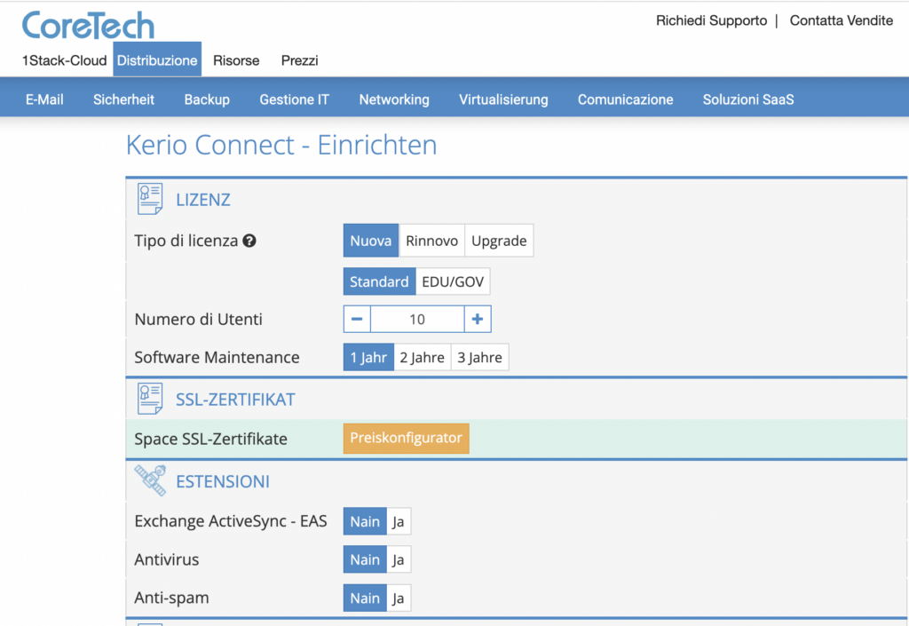 CoreTech Kerio Connect Hosting