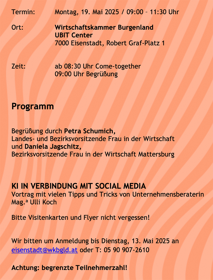Frau in der Wirtschaft  "KI IN VERBINDUNG MIT SOCIAL MEDIA"