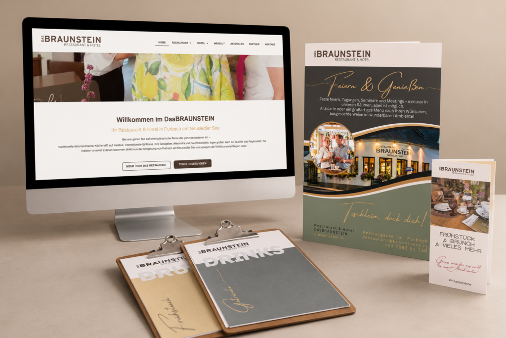 Website & Drucksorten für DasBRAUNSTEIN