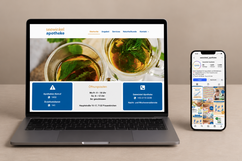 Seewinkel Apotheke Website & Social Media